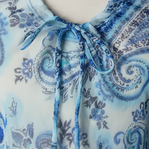 L Patricia Traslucid blouse sz L - Picture 6 of 8